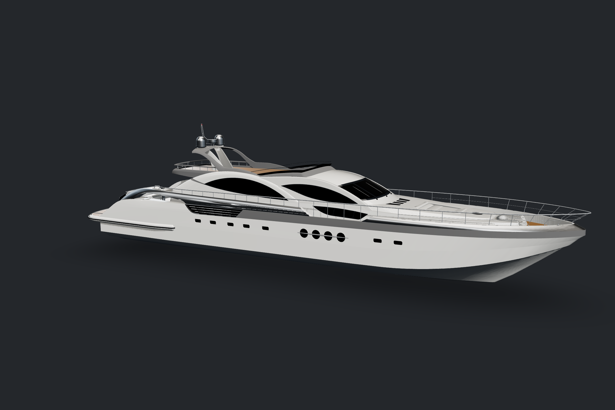 Deadrise specification engine showing a Calder Marine CT 72 superyacht tender in three-quarter view, with a consequences panel reading 37.4 kt top speed, 185 nm range, 1,675 kg lightship and £285,000 price, and outboard options listing their weight and speed deltas
